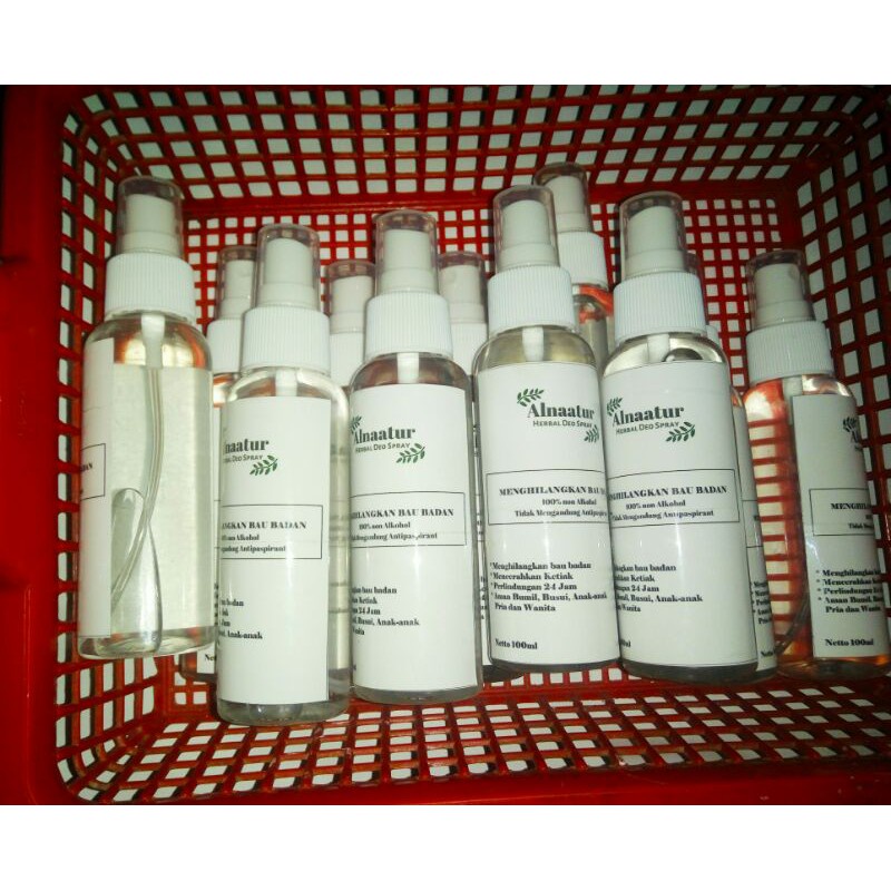 Deodoran Alnaatur (Per 8 Pcs) Spray Tawas 100Ml Paket Reseller Isi 8 Pcs Cod Standar Bpom Pria