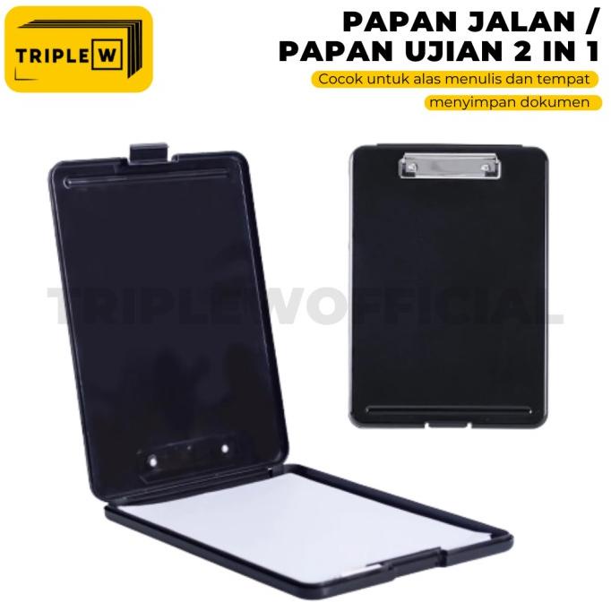 

Triple W 2 in 1 Clipboard + Storage Alas Papan Ujian Jalan Tulis Clip