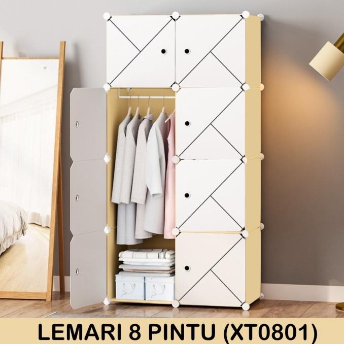 cusss order] Lemari Plastik 8 Pintu Lemari Pakaian Plastik Lemari Plastik Portable