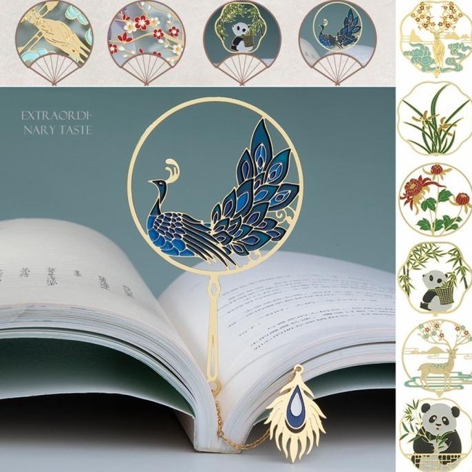 

$+$+$+$+] Pembatas Buku Ukiran Tembaga Copper Bookmark