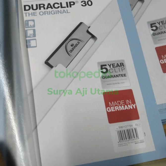 

\"\"\"\] Map executive folio Durable/Duraclip harga 1 pcs biru