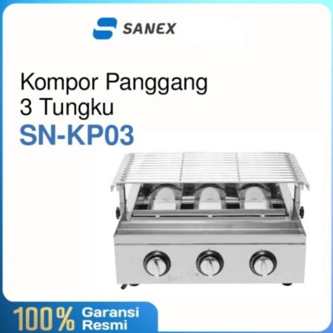 ] Kompor Panggang Sosis/Kompor Panggang Roaster BBQ Grill 3 Tungku SANEX