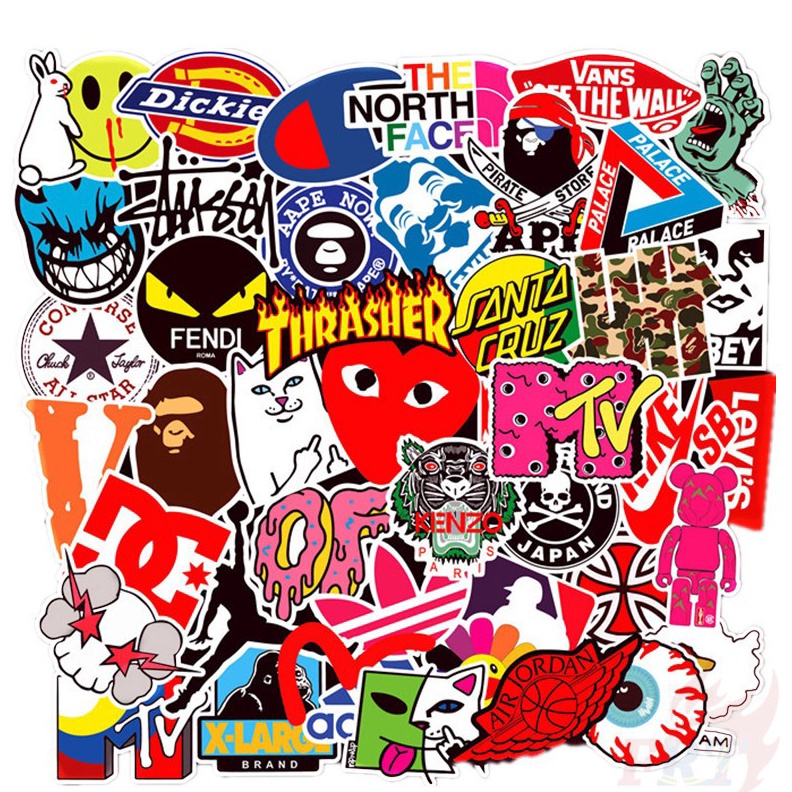 

VPGG7483 50 pcs STIKER LOGO hypebeast graffiti Sticker Vinyl Laptop Waterproof DIY HP motor helm mobil ipad tablet