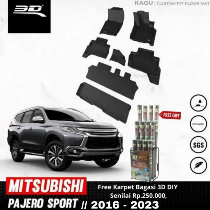 Karpet Mobil 3D KAGUMAT MITSUBISHI PAJERO Sport 2016-2020