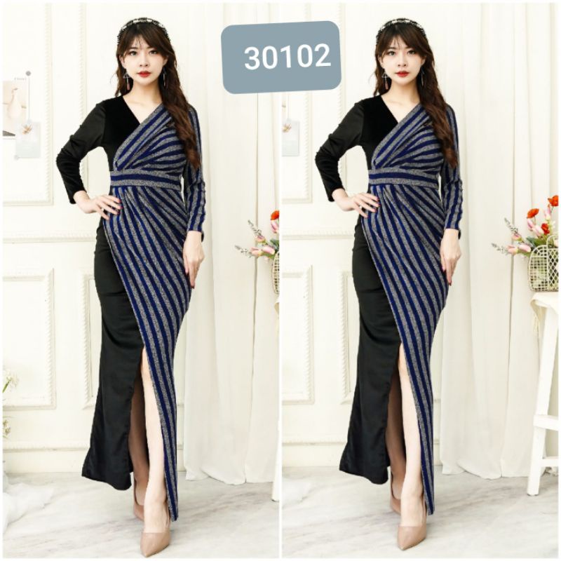 LONG DRESS GLITER BLUDRU