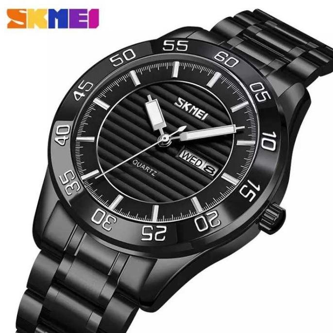 Jam Tangan Kasual Analog Pria Waterproof Stainless Steel SKMEI 9293 THE BEST