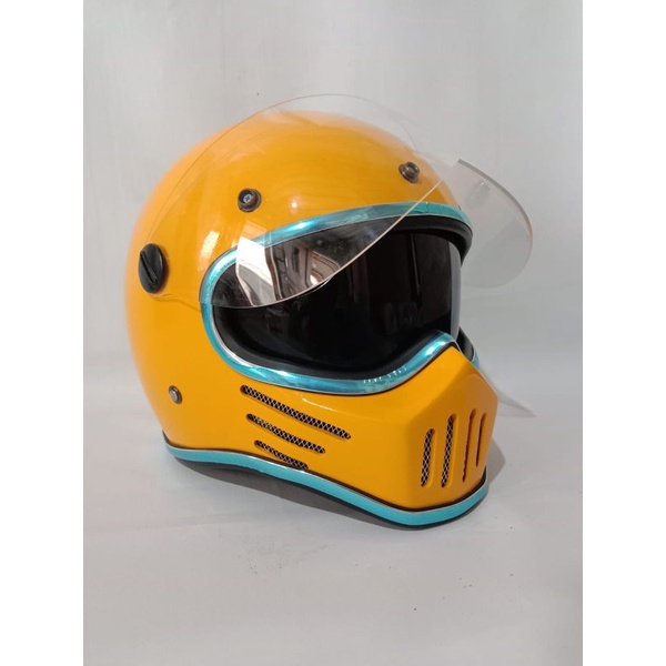 HELM CAKIL M30 BANDIT FULLFACE / HELM M30 SIMPSON BANDIT FULLFACE KOMPLIT