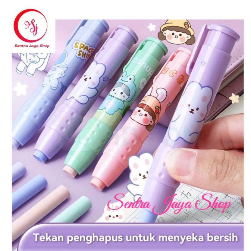 

1 Set Penghapus Mekanik Pensil Karet Eraser Anak Cute Mechanical