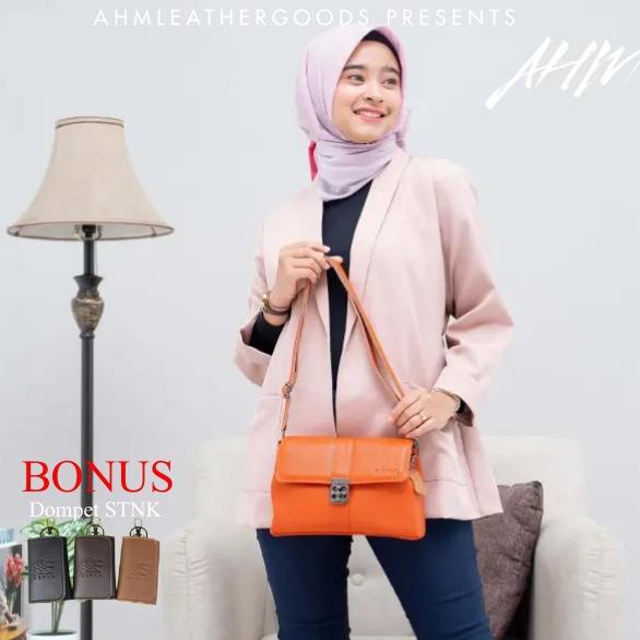 Tas Selempang Wanita Kulit Asli Original Terbaru Belleza Bag - Hitam