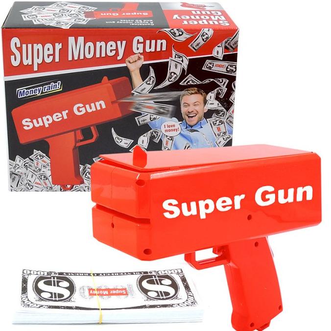 

Big Sale Money Gun Super Gun Tembakan Uang Terbang Kado Mainan Hari Raya Murah Original