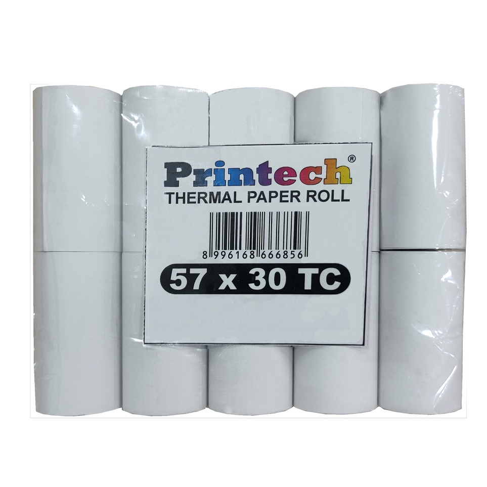 

VQHT9698 PRINTECH Kertas Thermal Kasir 57x30 Coreless Tanpa Bungkus 10 Roll - 03002-TB