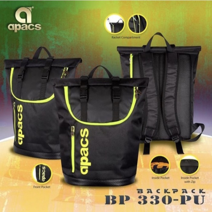 [Best Seller] Tas Badminton Apacs Backpack Bp 330 Pu / Tas Apacs Ransel Original Diskon