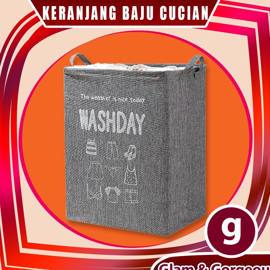 ✨SHOPEE MALL✨ Keranjang Baju Kotor Cucian Keranjang Pakaian Laundry Basket KB016 buruan