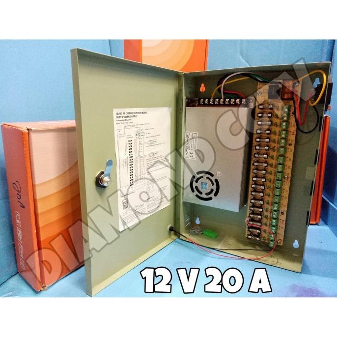 TERBARU  panel cctv - power cctv - power supply box 12V 20A CCTV