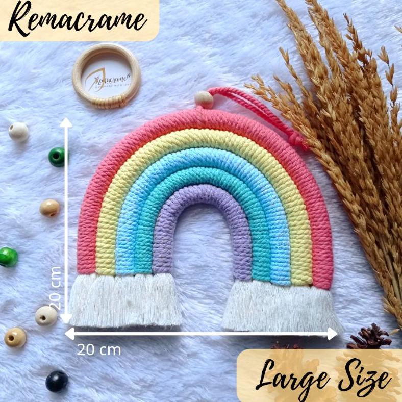 Macrame Rainbow | Pelangi | Home Decor | Dekorasi | Hiasan dinding | Large Size