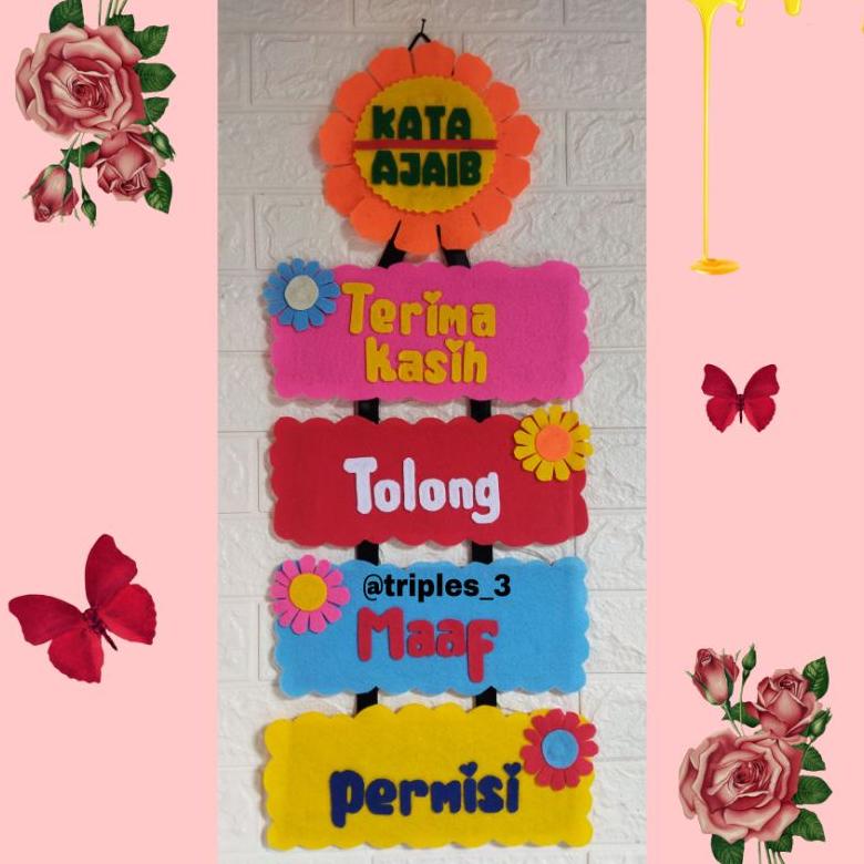 KATA AJAIB / hiasan dinding/hiasan sekolah/dekorasi sekolah/Weldecor.