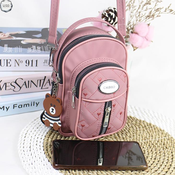 PREMIUM Luna Aura Tas Ransel Mini Wanita 3in1 Parasut Nilon Bordir Slingbag Wanita Kekinian Tas Slem