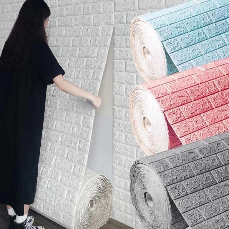 WALLPAPER DINDING ROLL WALLPAPER 3D FOAM BATA ROLL ROLLAN