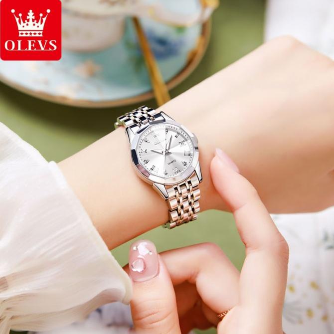 OLEVS JAM TANGAN WANITA ANTI AIR ORIGINAL CEWEK KALENDER BERCAHAYA TRIHANDAYANI570