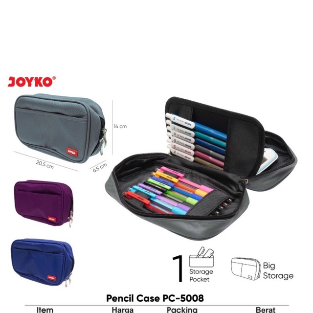 

Zipper Cil Case Sleting Pc-5008 / Tempat Sil Pc5008 / Tempat Alat Tulis Pc 5008 Joyko Pc-5008 Joyko