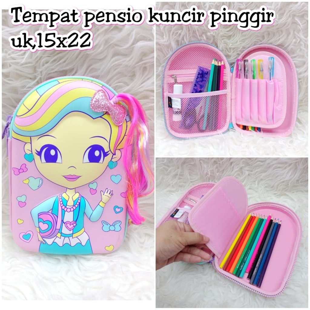 

Kotak Sil Anak Organizer Art Bag Mermaid Girl Hair Rambut Boneka Cil Case Sggle Toko-Asemka