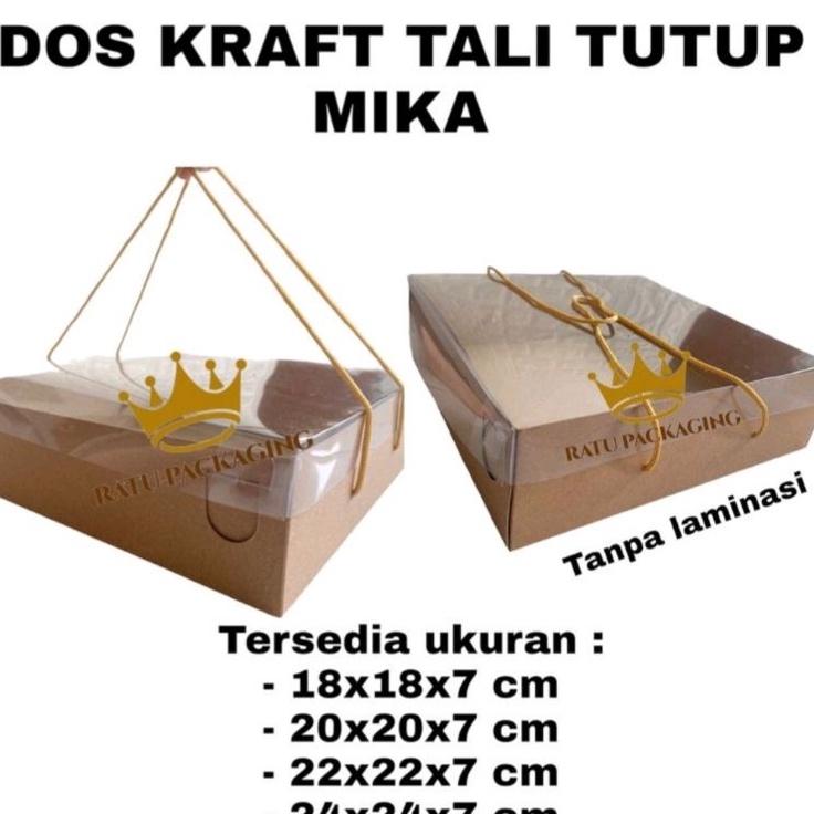 

Jangan ketinggalan3z3Yn [10 PCS] RATU | Dos KRAFT TALI TUTUP MIKA Tinggi 7CM Kardus Box Kotak Hampers Kue