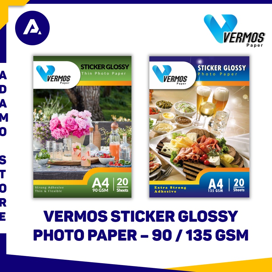 

New Recommended Kertas Sticker Vermos Sticker Glossy Photo Paper A4 90 / 135 gsm
