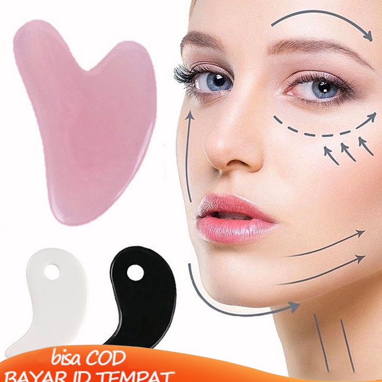 Paling Diminati.. Ready Stock★Face Gua Beauty Wanita Korea Gua Sha Board Alat Pijat Tubuh Perawatan 