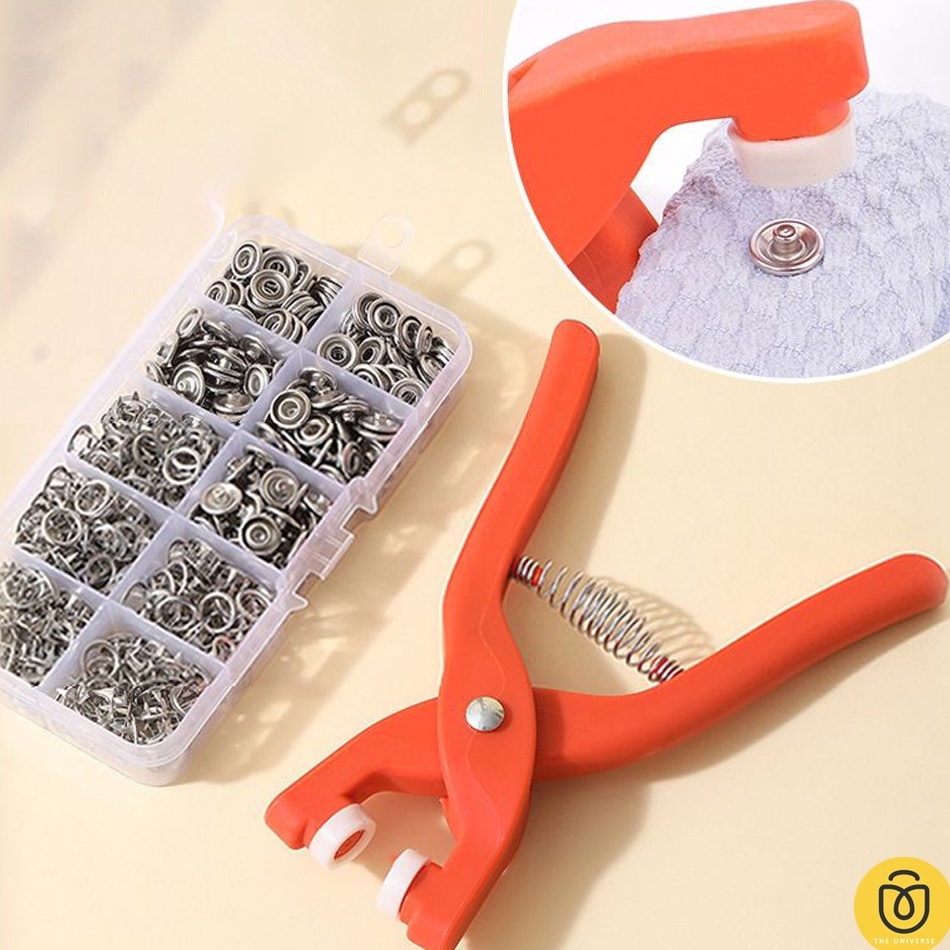 ready.. Set Tang + Paku Rivet + Pengencang Kancing Snap - Tang Penjepit Kancing Snap HW091