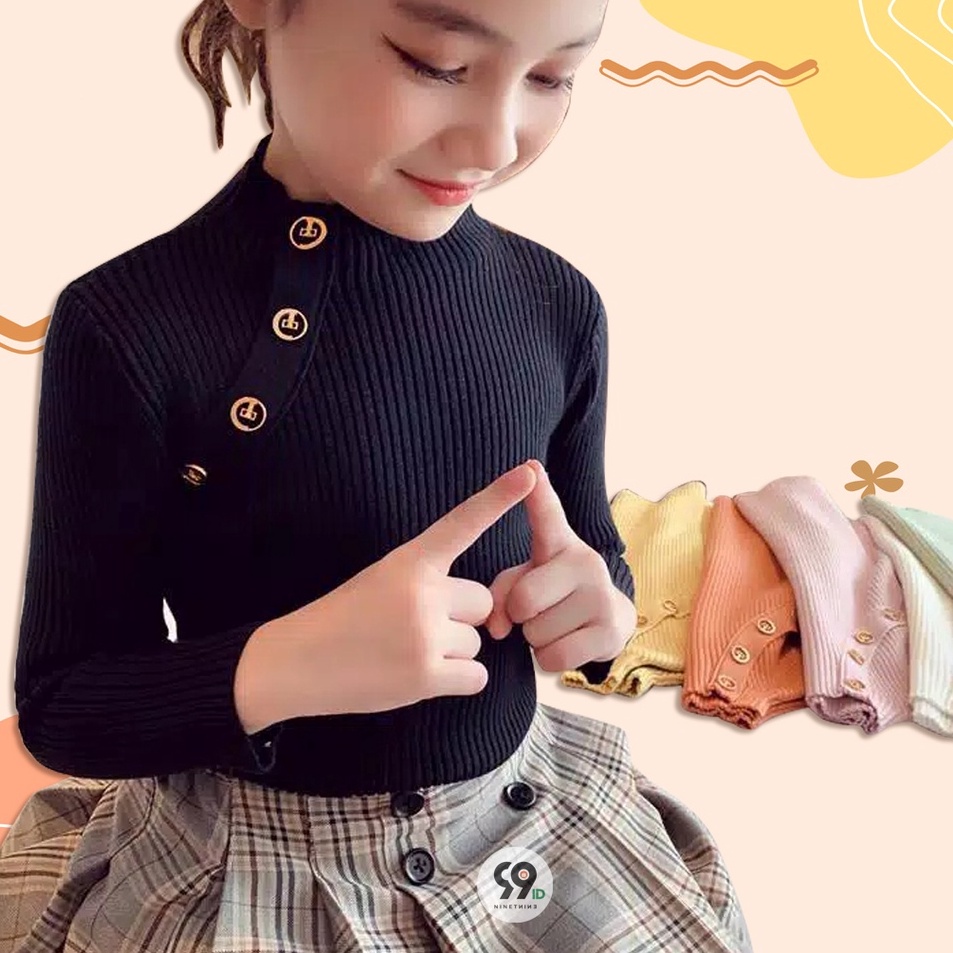 DTZT8981  BAJU RAJUT KOREA ANAK PEREMPUAN /  ATASAN RAJUT ANAK PEREMPUAN KOREA KISA STYLE 99ID