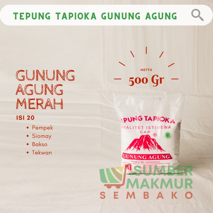 

Terlaris Tepung Tapioka Cap Gunung Agung Dus