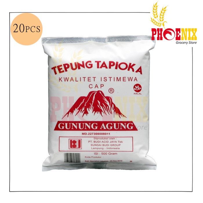 

Terlaris Tepung Tapioka Cap Gunung Agung 20Pcs @500Gr