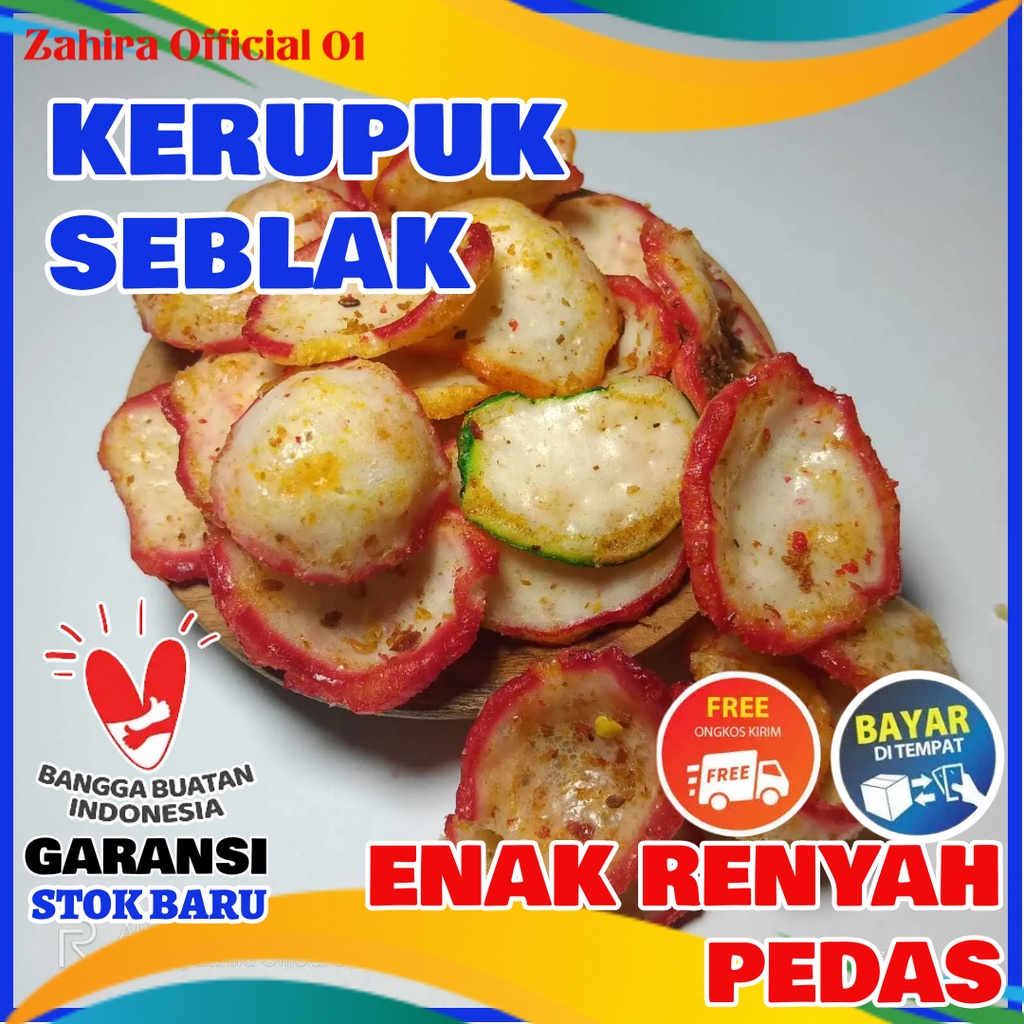 

Kerupuk Seblak Kering Pedas Krupuk Sebelak Bumbu Kencur 250gram