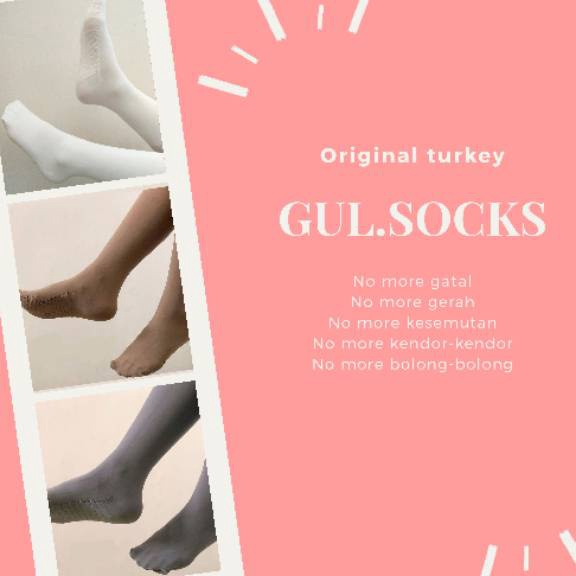 MVHF1690 【MEGA SALE】 Kaos kaki turki Gul.socks