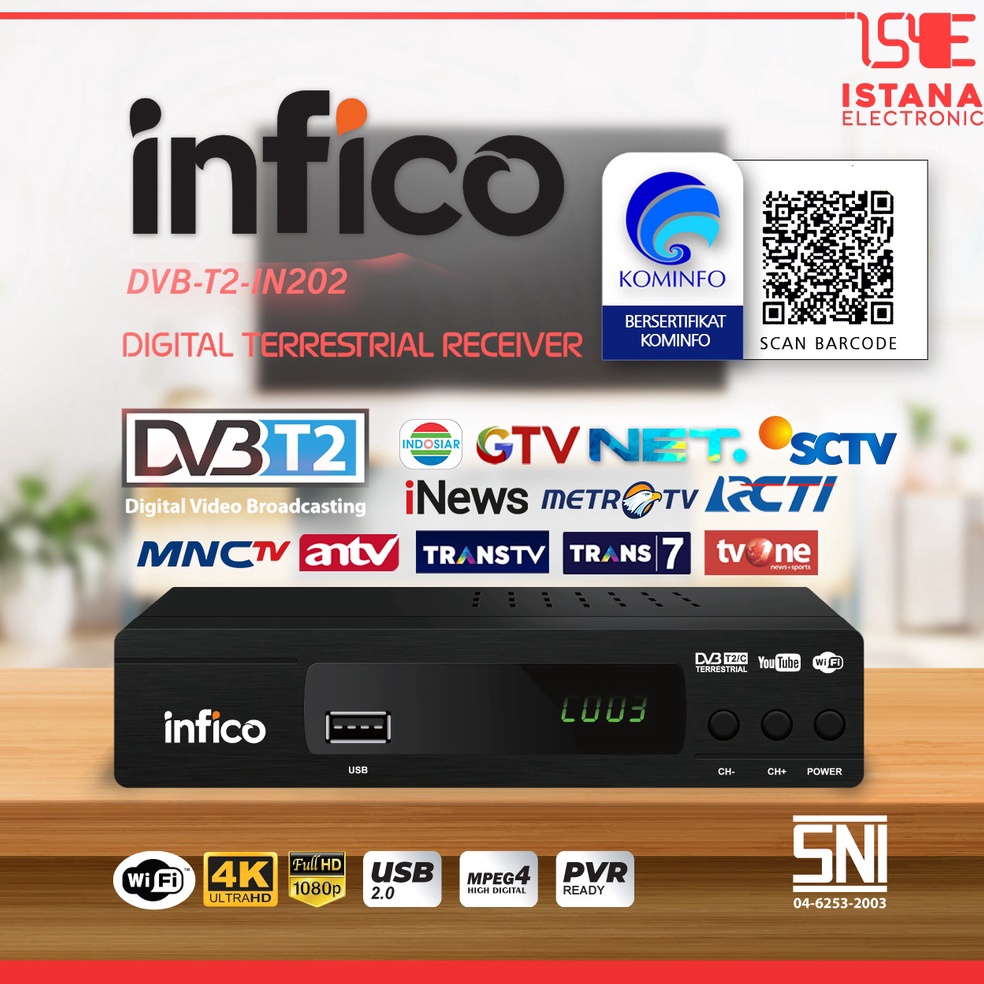 BEST PRODUCT [COD] TERDAFTAR DI KOMINFO SETOP BOX + Wifi dongle Murah Merk INFICO ORIGINAL SERTIFIKA