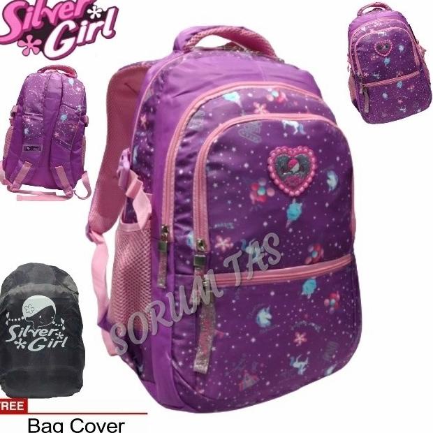 tas ransel sekolah silver girl anak wanita remaja alto cat moon
