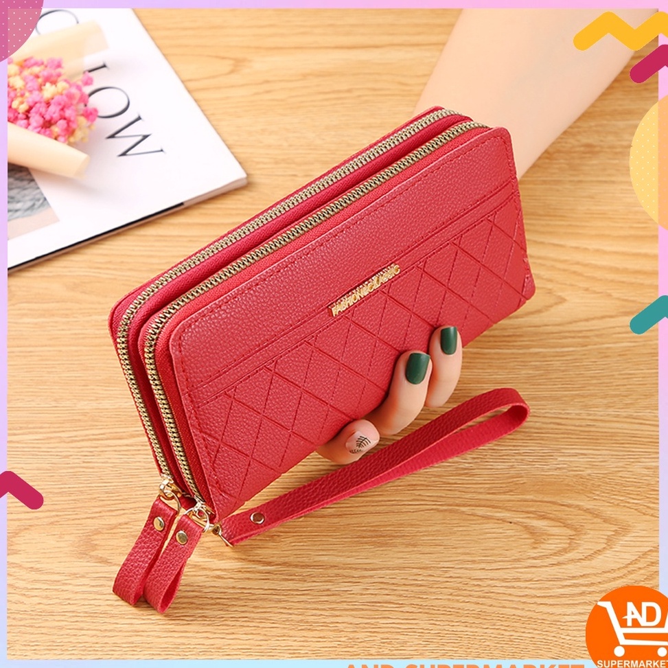 Harga Spesial.. AND COD  DOMPET PANJANG WANITA DOMPET PANJANG WANITA IMPORT KOREA KULIT  ISI BANYAK 