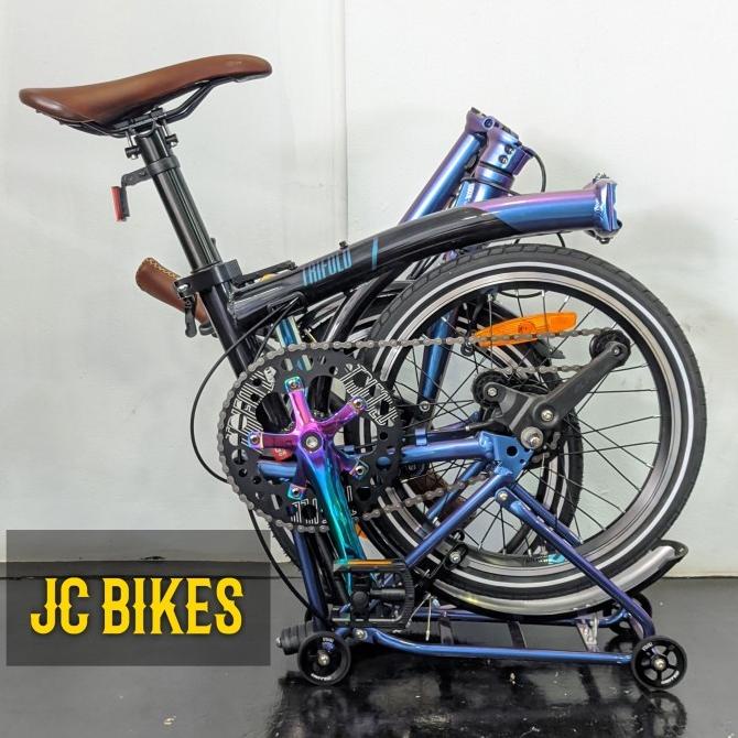 DISKON SEPEDA LIPAT UNITED TRIFOLD 7S 16" ALLOY NEW, RAINBOW BLUE RANINOFRIANI5