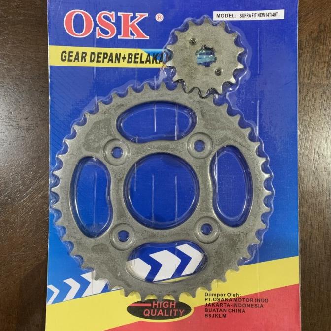 #@#@#@#@] OSK SUPRA FIT NEW GEAR PAKET DEPAN BELAKANG 14T 40T SET GIR GIRSET 14