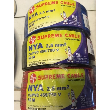 Kabel nya supreme 2.5mm 2.5 mm 50 meter kawat tembaga