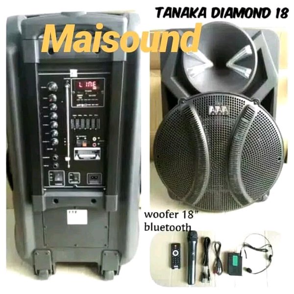 TERBARU SPEAKER AKTIF 18 inch portable TANAKA DIAMOND 18
