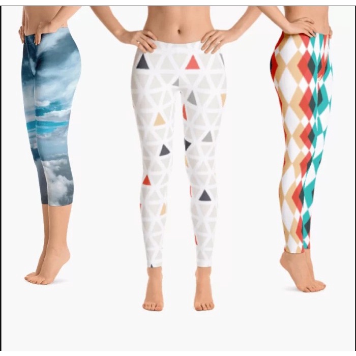 Manchu Pesanan Pembuatan Legging Custom Panjang Bahan Motif Spandex Lycra