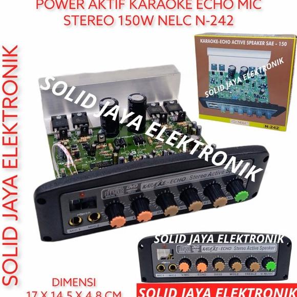 BEBAS ONGKIR KIT POWER SPEAKER AKTIF 150W STEREO MIC ECHO MIXING KARAOKE AMPLI AMPLIFIER NELC SAE-15