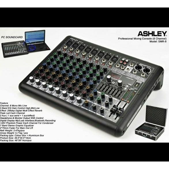 Mixer ASHLEY SMR 8 ( 8 Channel )