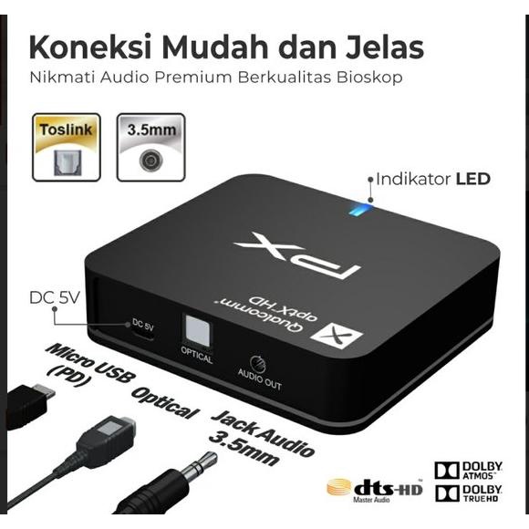 FREE ONGKIR PX Bluetooth Receiver audio APTX  HD Wireless Stereo BTR 1500 HD