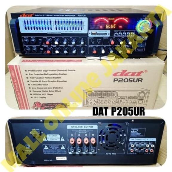 TERBARU power ampli bluetooth dat p205ur amplifier mixer p 205ur