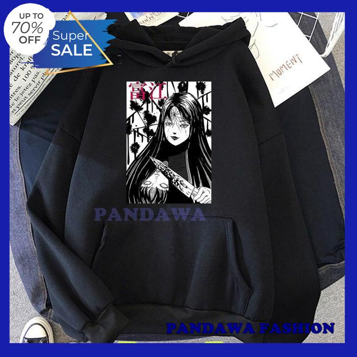 JUNJI ITO HOROR ANIME HOODIE MUSIM DINGIN PAKAIAN WANITA 2022 MANGA KUCING