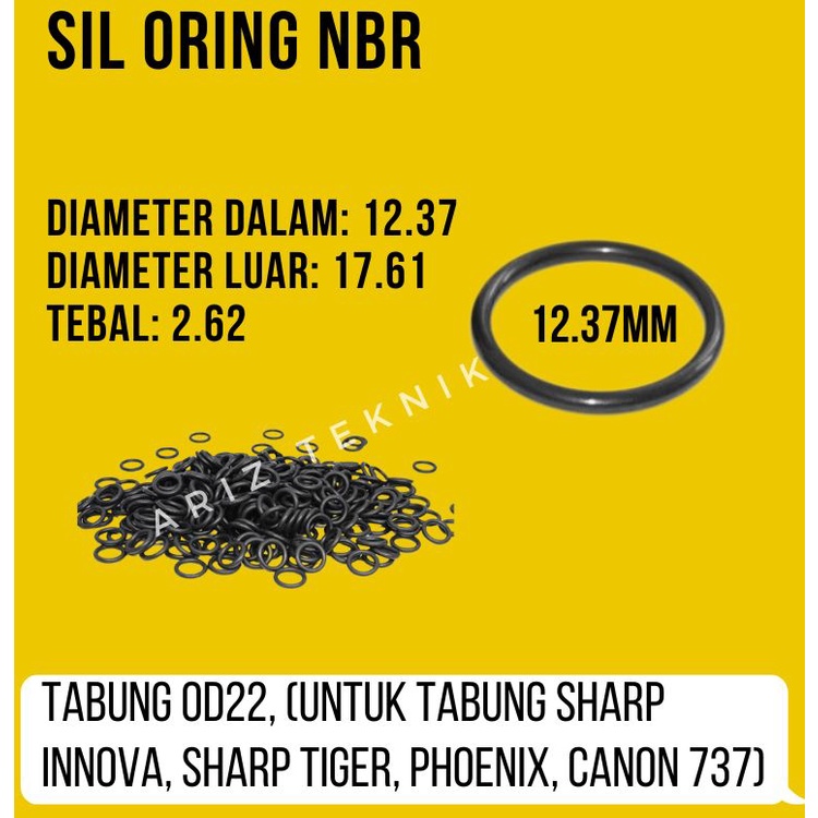 Seal Tabung Od22 {Untuk Tabung Sharp Innova, Sharp Tiger, Phoenix, Canon 737}