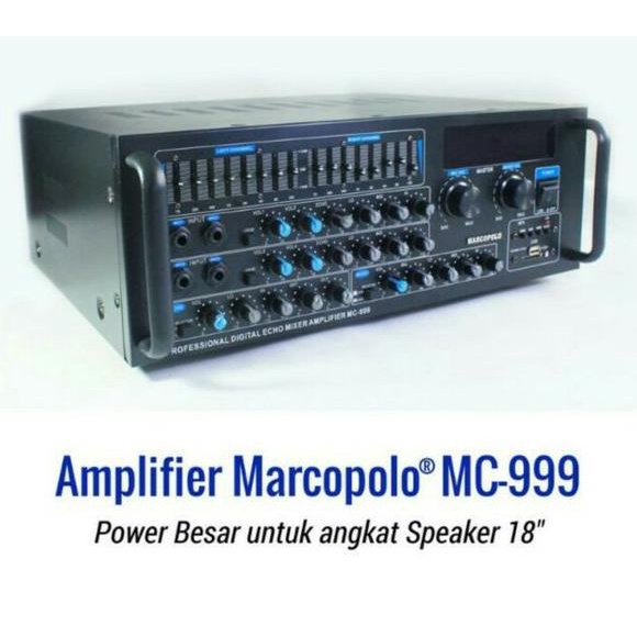 Amplifier Marcopolo mc-999 buat speaker 12/15/18 inch