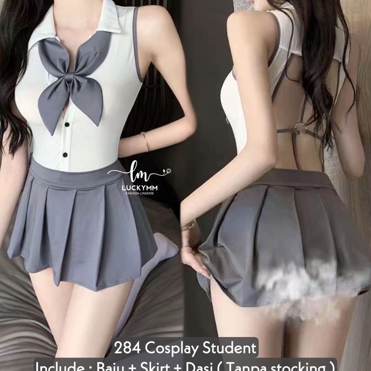 RVVJ3060  Sexy lingerie cosplay student baju sexy cosplay wanita / Costume student / Kostum Murid Wa